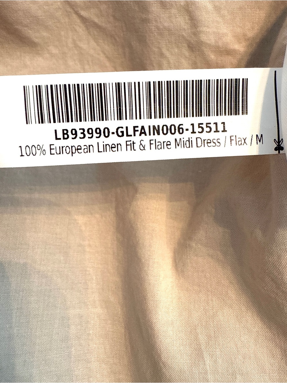 Quince 100% European Linen Fit & Flare Midi Dress Flax Beige Neutral Size Medium - Picture 7 of 16